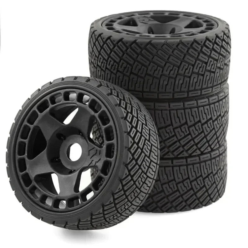 

WRC 1/7 & 1/8 Rally Car Wheels & Tires Set – Compatible with KM, Citroën C3 Feishen Mustang CNE Ford ARRMA (17mm/14mm Hex) W197
