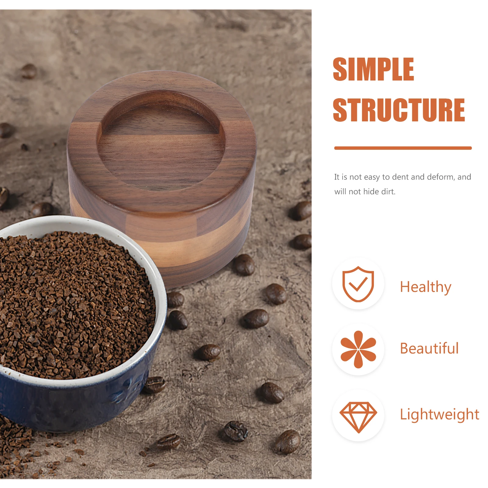 

Wooden Coffee Tamper St Shallow Base Stable Holder 51mm 58mm Espresso Machines Universal Size Home Coffee Shop Accessory