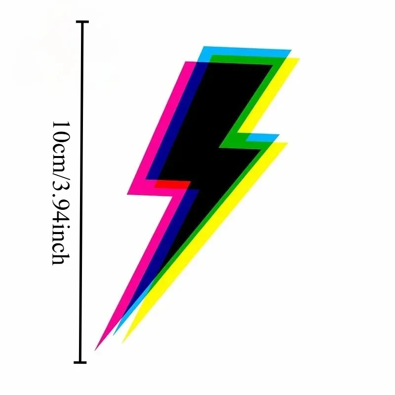 Colorful Lightning Vinyl Decals, Purple Waterproof Stickers for Car Body Window