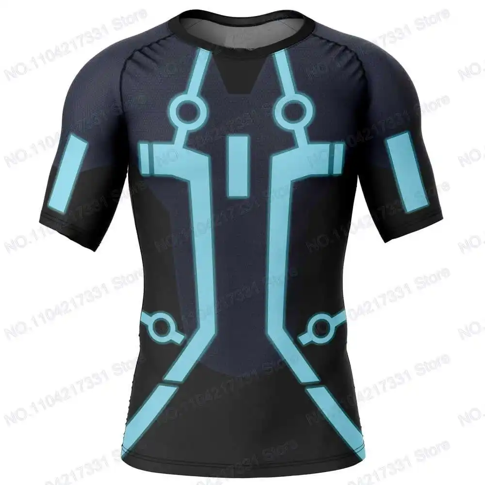 Legacy Uniform Tron Anime Rash Guards Surfing Jersey Beach Shirts Swimwear Diving Gym Shorts MMA BJJ Men Jiu Jitsu Fitness Sets — zdjęcie 4