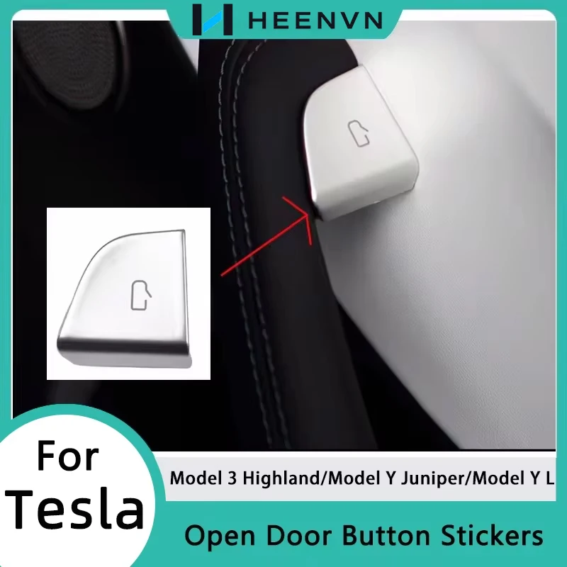 Autocollants de protection pour boutons de portière ouverte et garnitures de poignée L pour Tesla Model 3 Highland et Model Y Juniper 2025 2026