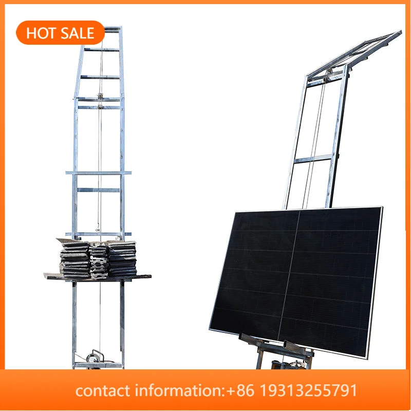 【Best-selling】 Solar Panel Lift Electric Hoist Ladder 2-20M 300KG For PV Modules Installation Roof Mounting System Construction