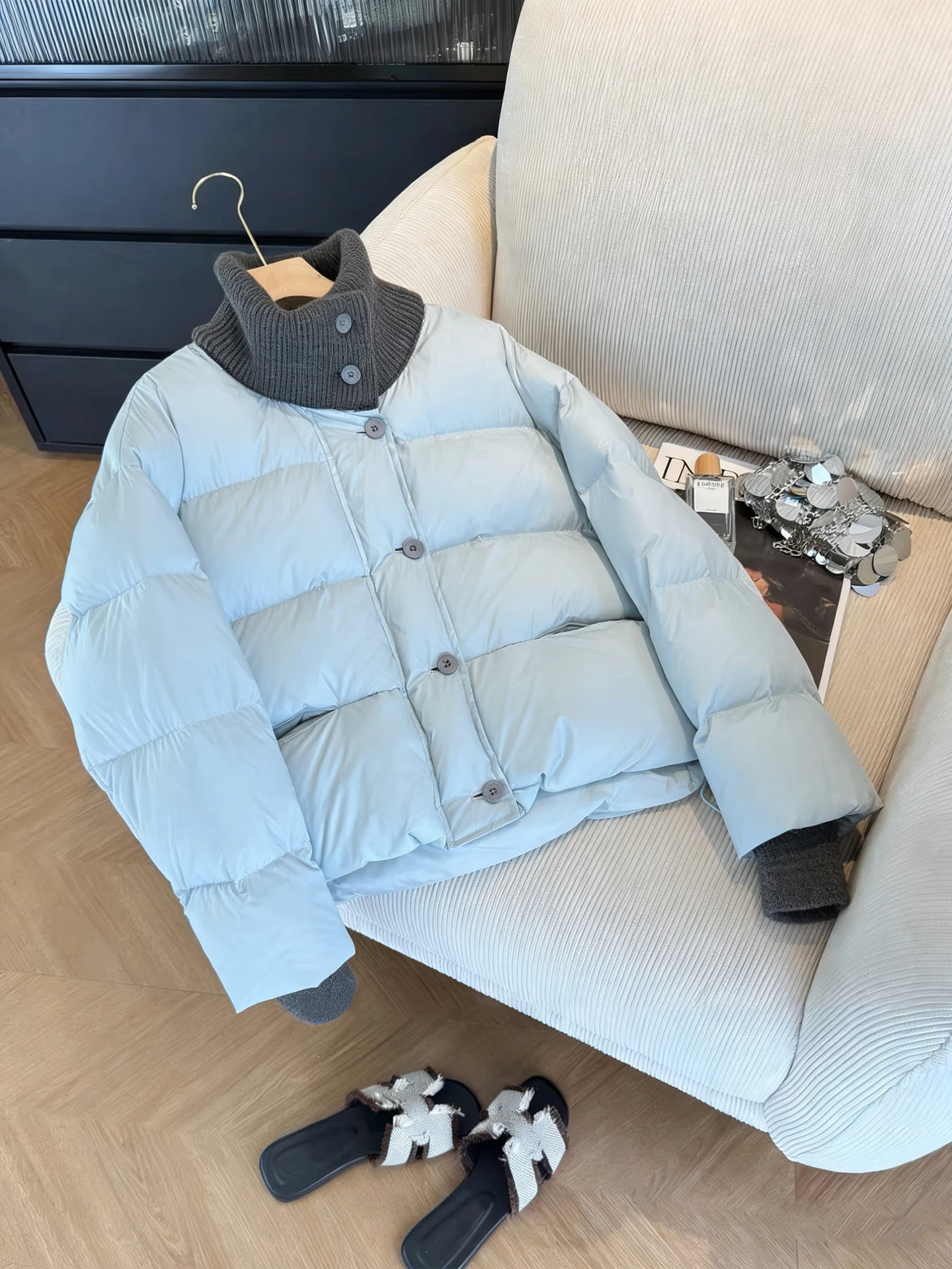 

Модная утепленная вязаная куртка из хлопка со вставками и воротником-стойкой для женщин, осенне-зимняя, универсальная, в студенческом стиле...