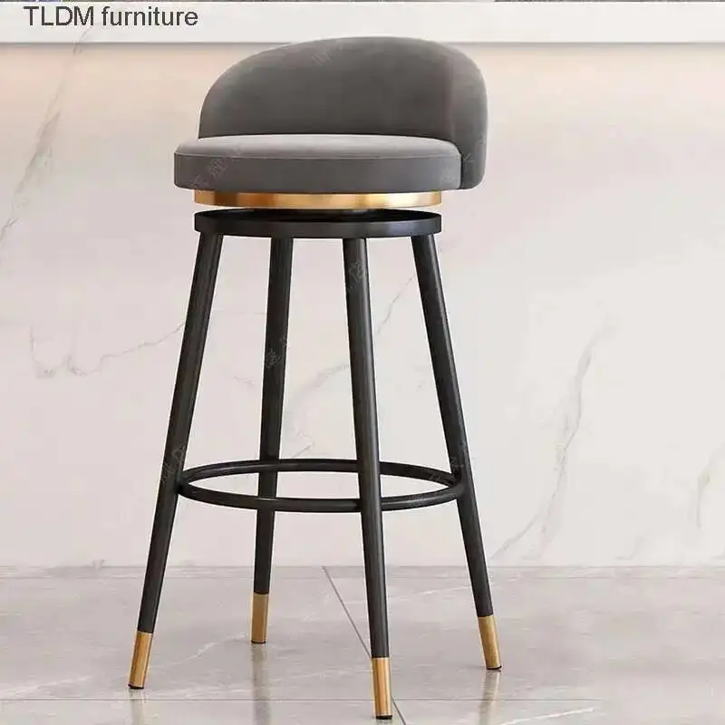 

De Backrest Chairs Relaxing High Bedrooms Nordic Bar Kitchen Chair Soft Party Ergonomic Tabourets Luxury Counter Bar Furniture