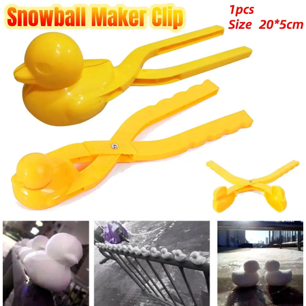 1Pcs Snowball Maker Clip For Kids Adult Heart Snowflake Duck Shape Clip Tongs for Outdoor Sand Snow Ball Mold  Sports