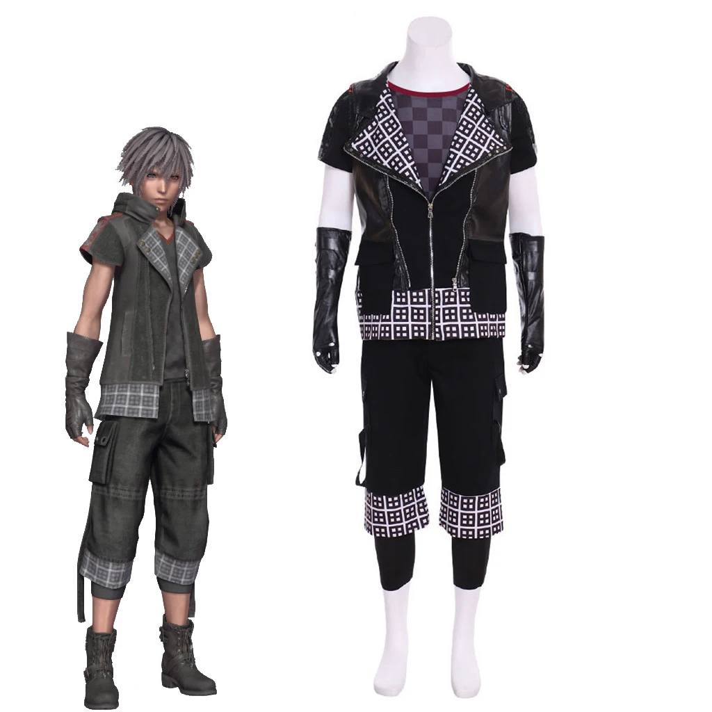 Yozora Game Cosplay Costume pour Homme, Veste Noire à Capuche Punk, Uniforme Trempé, Halloween, Carnaval, ixDéguisement, Streetwear