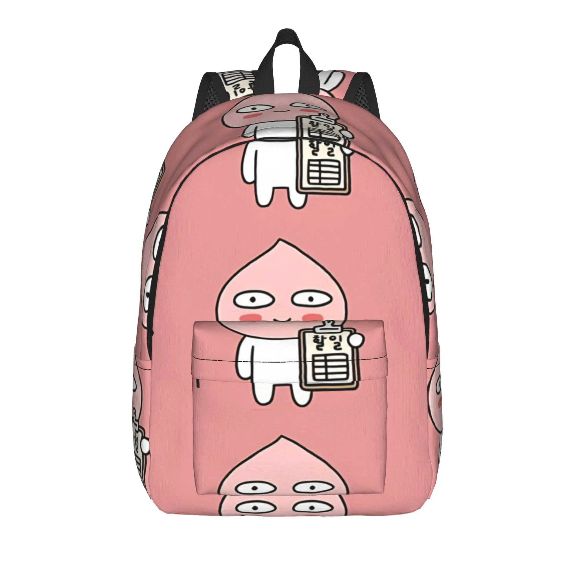 K-Kakao Book Pack Back to school season peach shaped  Retro Washable Backpack