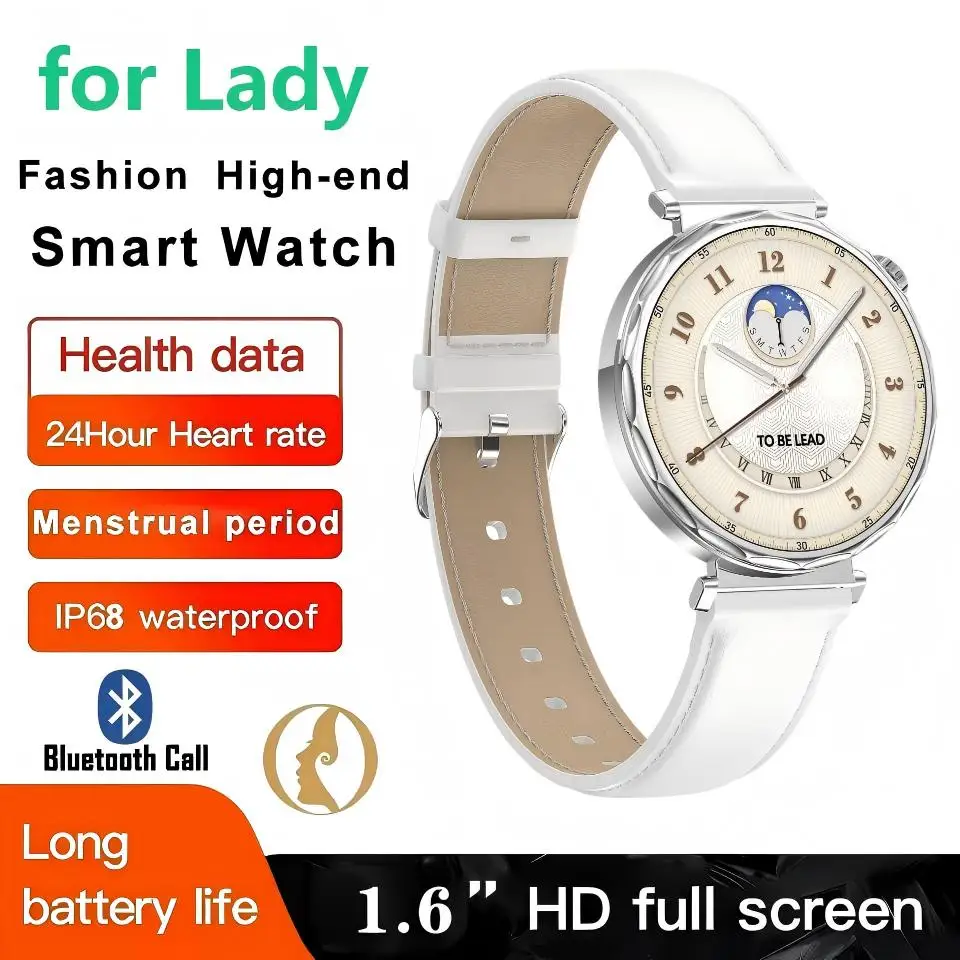 DIY Custom Watchface Smart Watch for Lady BT Calls Remote Control Photography DIY Custom Watchfaces Female Menstrual Period