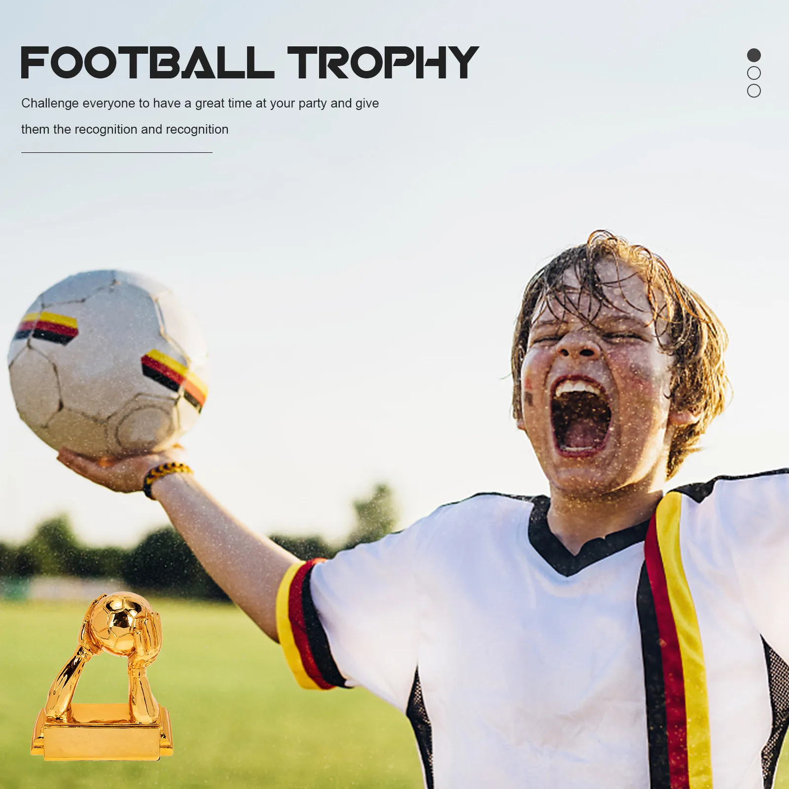Versatile Resin Football Trophy Style Decorative Soccer Trophy Adornment for Schools Offices Events Competitions view 5