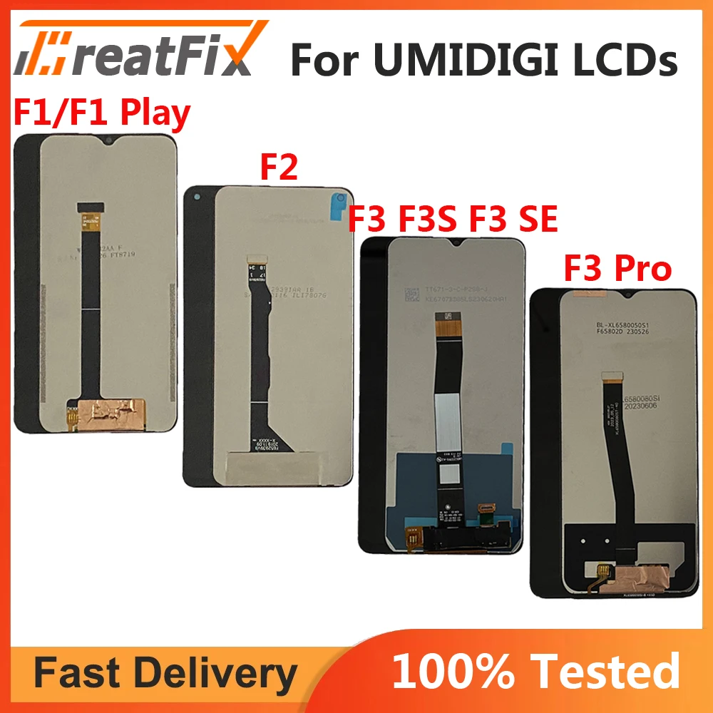 For UMIDIGI F1 F2 LCD UMIDIGI F3 Pro LCD Display Touch Screen For UMIDIGI F1Play LCD UMIDIGI F3S F3 SE LCD Display Repair Parts