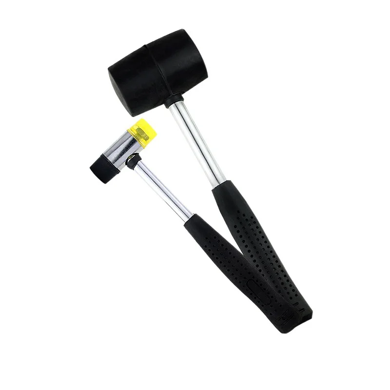 Rubber Hammer Solid Shockproof Non-elastic Rubber Mounting Hammer Plastic Nylon Tools