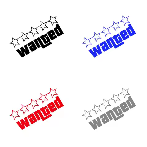 Funny Wanted Car Stickers Auto Vinyl Film Decals for Car Bumper Windows Motorcycle Laptop Walls Decoration