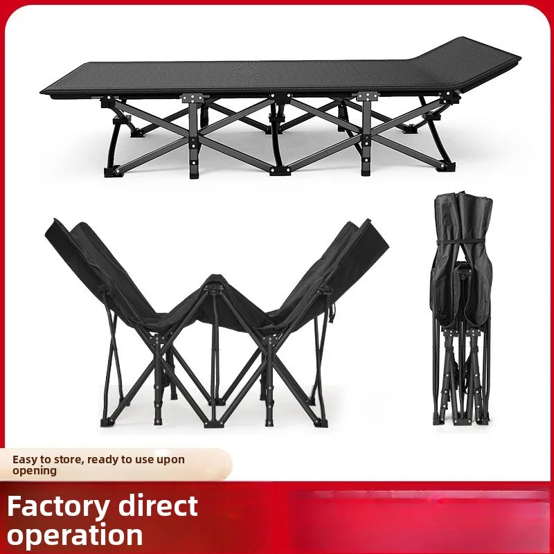 Outdoor Camping Bed Foldable Army Cot Portable Single Person Office Nap Bed Home Portable Multipurpose Camp Bed Furniture