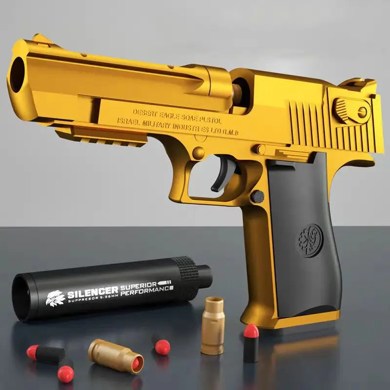 

Shell Ejecting Desert Eagle Toy Gun Educational Toy Soft Bullet Blaster for Boys Adults Airsoft Pistol Children Birthday Gift