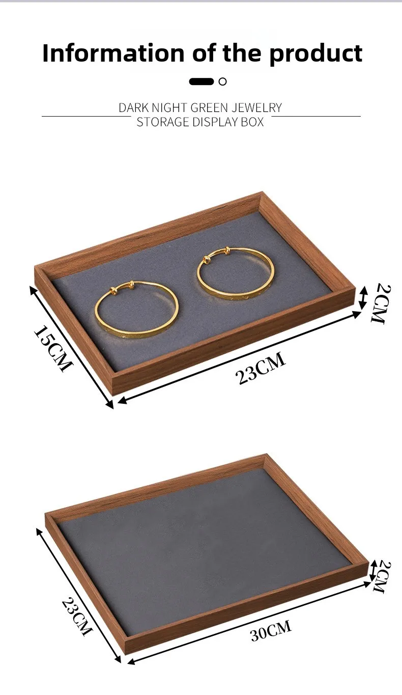 Jewelry Look Empty Tray Black Walnut Wooden Display Tray Jewelry Storage Bracelet Ornament Necklace