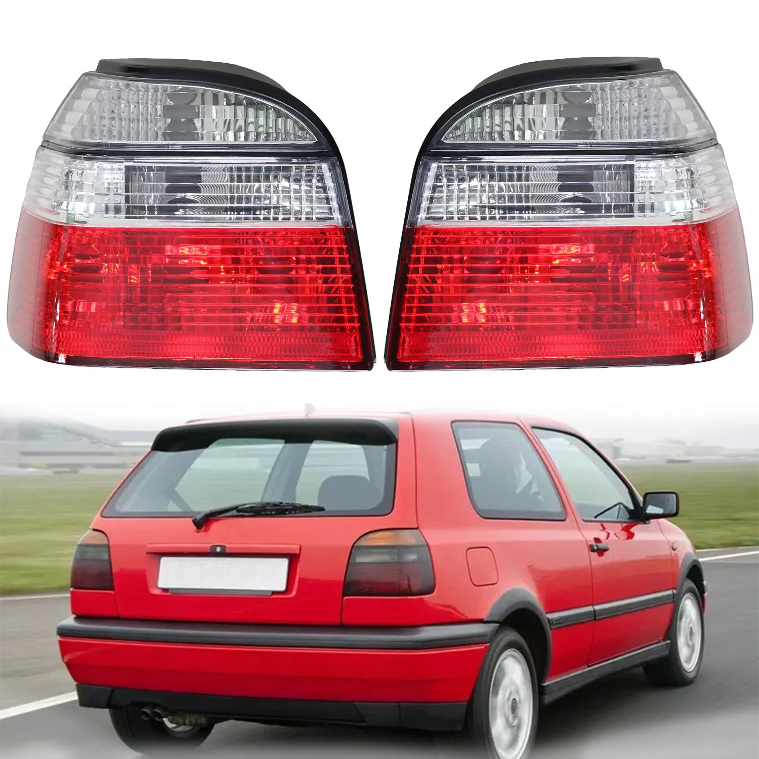 Корпус заднего фонаря слева и справа, задний стоп-сигнал без лампы для VW Golf 3 MK3 1992-1997 1H6945111A 1H6945112A Корпус заднего фонаря