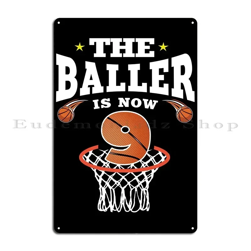 Basketball 9 Years Metal Sign Poster Garage Wall Decor Custom Iron Sign Tin Sign Poster