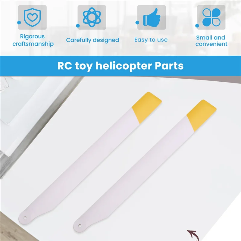 ABKQ-3Pair RC helicóptero de juguete actualización C138 juego de alas de Rotor para RC ERA C138 Bell 206 1:33 piezas de helicóptero de juguete RC amarillo blanco
