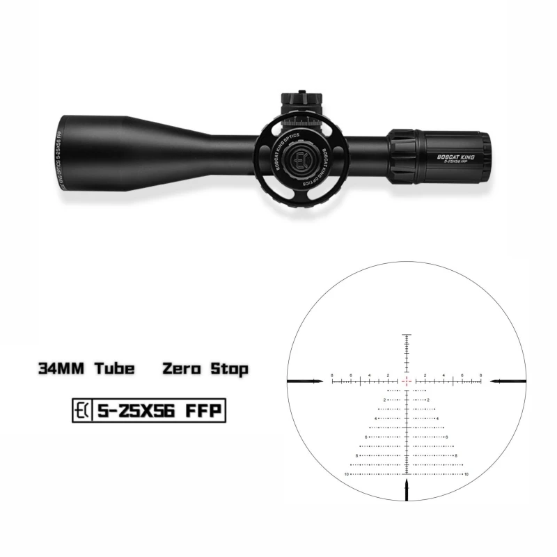 ED 5-25x56 FFPIR First Focal Plane 34mm Zero Stop Military Tactical Riflescope Reticle High Quality Long Range Hunting Scope