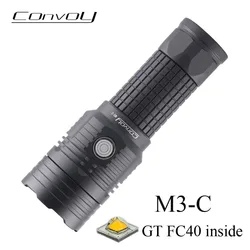 Convoy M3 C Flashlight with GT FC40 Linterna Led 26650 High Power Type C Rechargeable Flash Light Torch Camping Hunting Lanterna