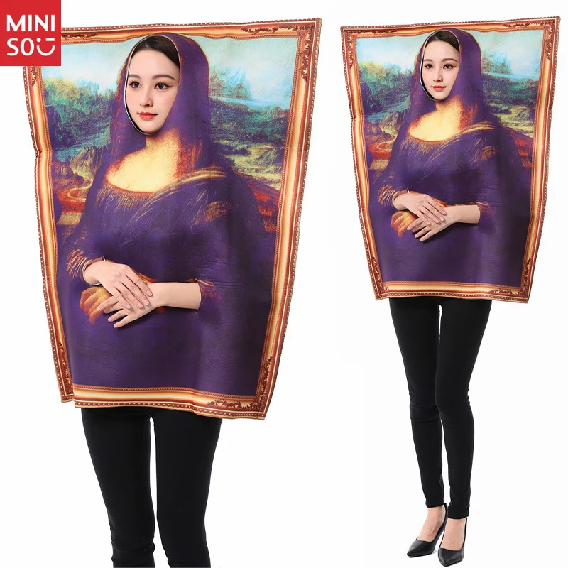 

Funny Mural Print Costume, Comical Cartoon Role Play Outfit Plus Size