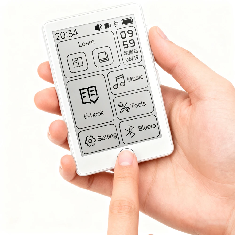 

Электронная книга Famue BF07 с E-Ink дисплеем 2,7 дюйма, мини-плеер MP3, защита глаз без синего света, Bluetooth 5.4, FM-радио, 52 часа записи