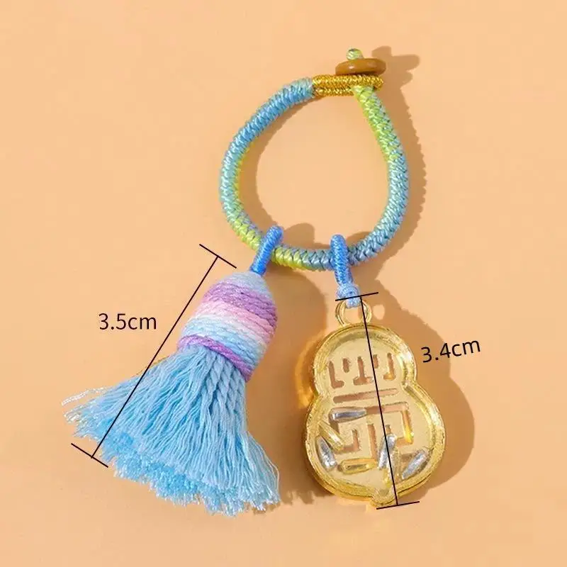 Chinesischer Stil Kürbis-Glücksbringer Schlüsselanhänger 1 Stück Exquisiter Taschenanhänger Dekoration für den täglichen Gebrauch Abschluss-Souvenir-Geschenk – Detail 10