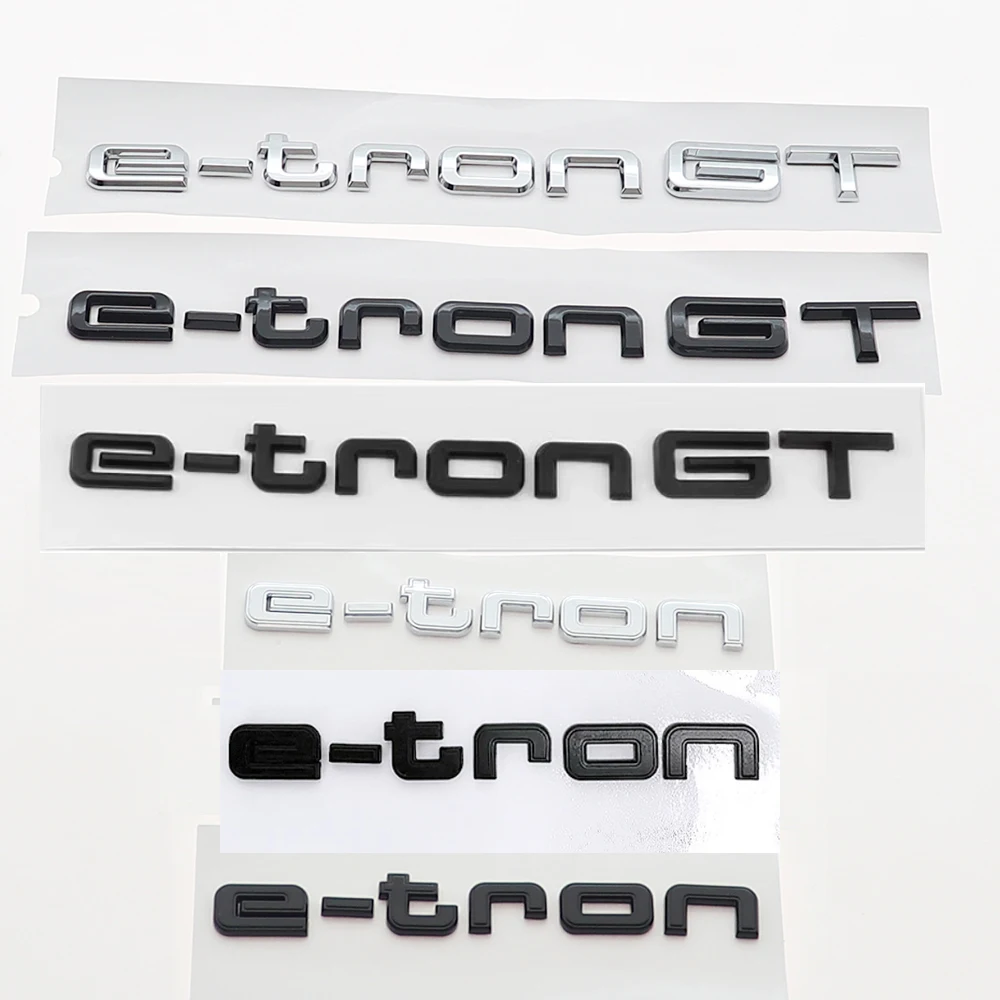 1PC 3D ABS e-tron GT e-tronGT Car Letter Logo Sticker Tail Bumper Badge Auto Rear Trunk Emblem Accessories AD