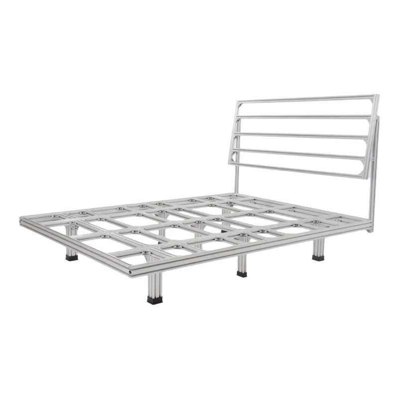 Suspended bed Master bedroom Double bed Modern simple bedside aluminum profile frame Aluminum tatami row skeleton Suspended bed