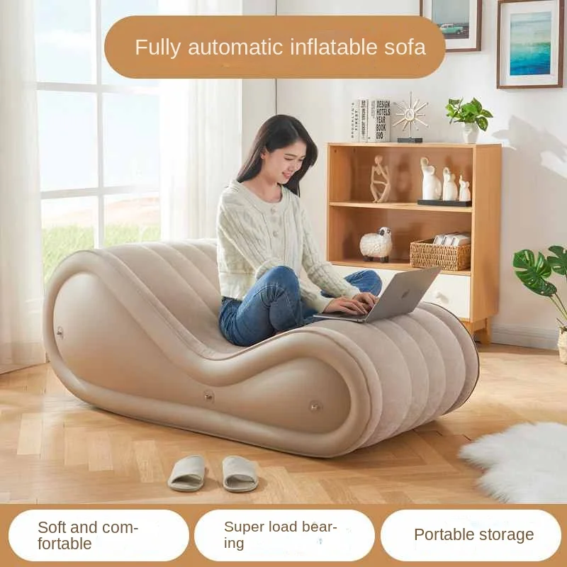 One-click inflatable sofa, lounge chair, leisure outdoor portable sofa, home air bed, fun bed, lazy sofa