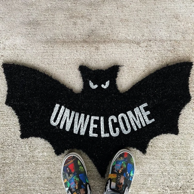 هالوين الأسود الخفافيش البساط حصيرة الحمام غرفة نوم المطبخ الحصير ديكور ترحيب ممسحة غرفة المعيشة ديكور المنزل