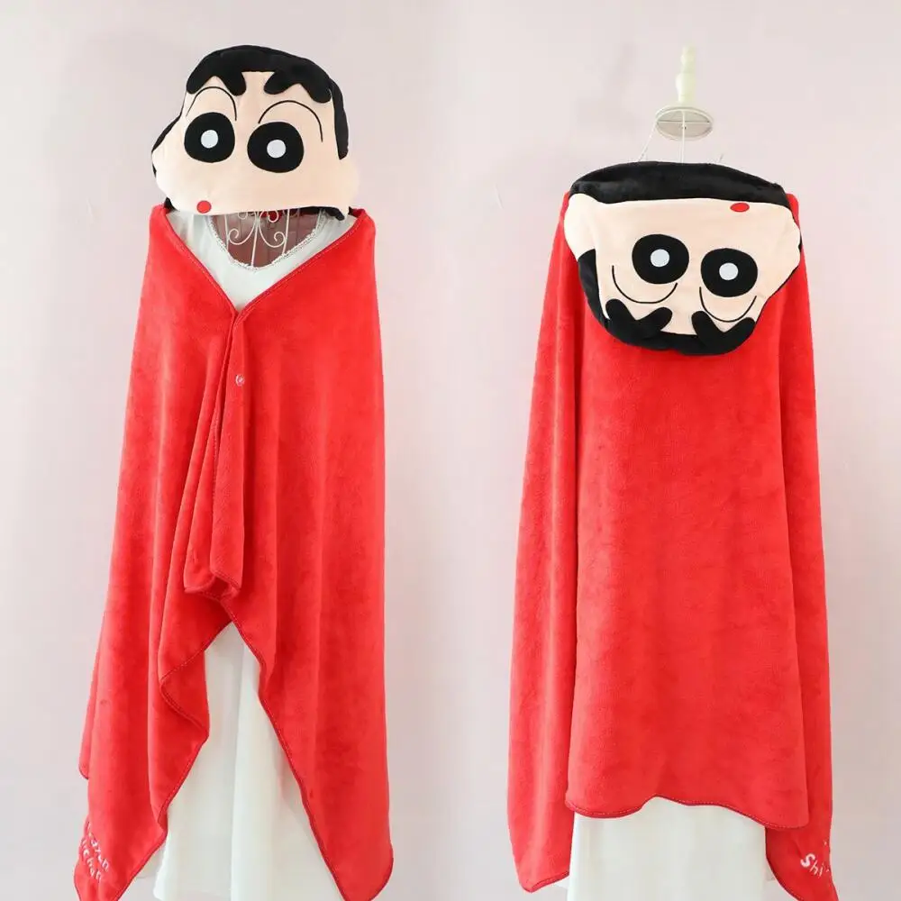 Cartoon Crayon Shin-Chan Cute Children's Cloak Blanket Kawaii Nap Office Keep Warm Air Conditioning Blanket Shawl Girls Gift