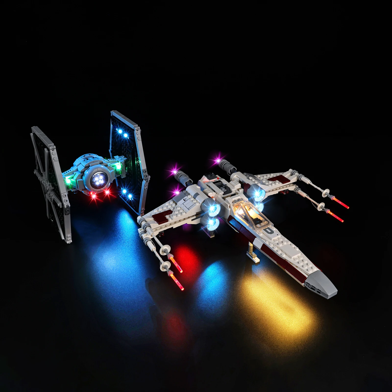 

Kyglaring Led Light Kit For 75393 TIE Fighter & X-Wing Mash-up Building Blocks (Only Light Kit Included)