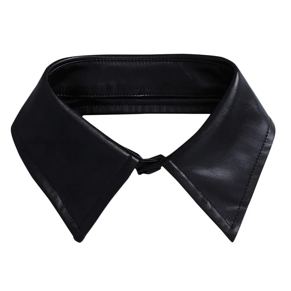 Chiffon PU Leather Fake Collar Square Korean Style Detachable Shirt Colar Decoration Shirt Collar Shawl Neck Shoulder Wraps