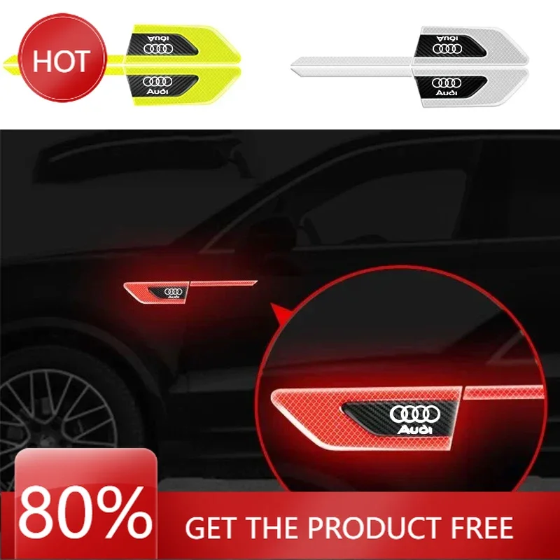 

Светоотражающая наклейка с эмблемой на крыло автомобиля 2025 для Audi SQ5 SQ7 S3 S4 S5 S6 S7 S8 A4L A6L A1 A3 A5 A6 A7 SQ3, значок, боковые наклейки, доступ