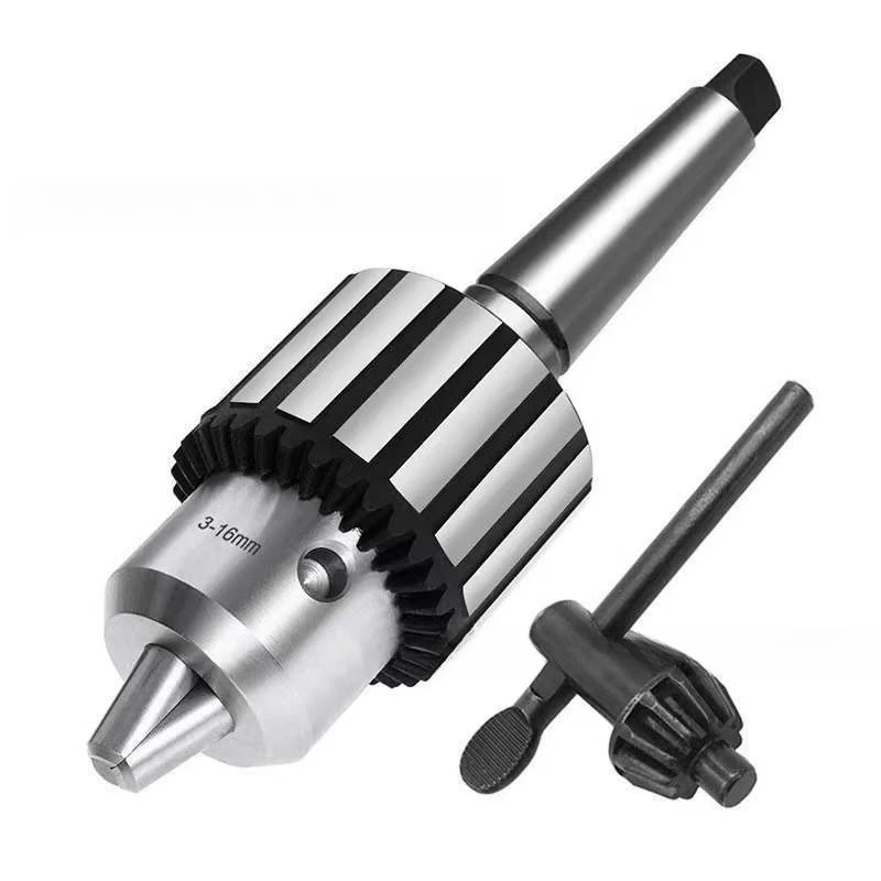 For Heavy-duty Chuck Drilling Machine Wrench Drill Chuck 3-16mmB185-20mmB22 + MT2 Taper Shank Clamping Double Head