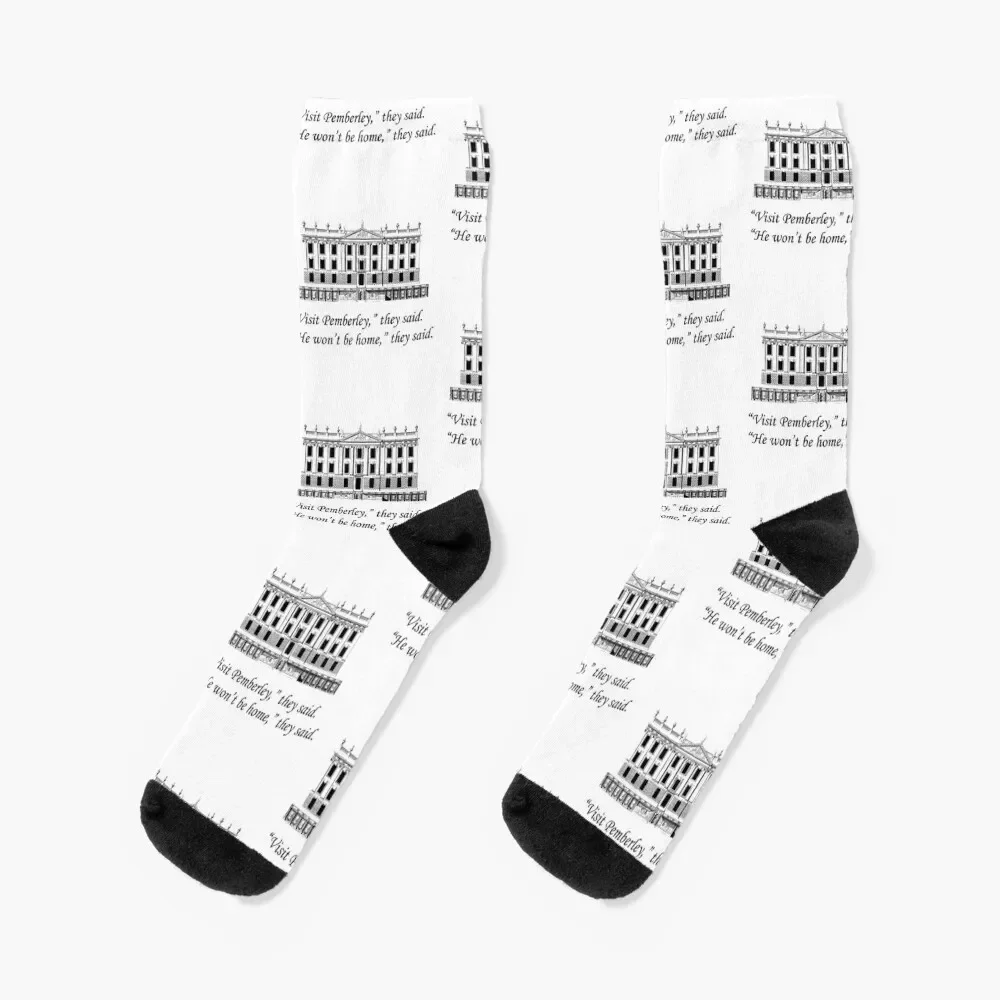 

Visit Pemberley, they said. Socks with print shoes set cycling Socks Ladies Men's