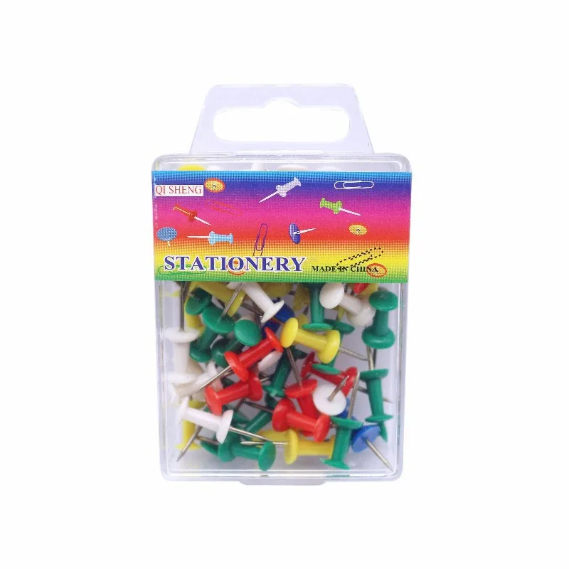 50Pcs/box Pushpins Are Used for Bound Painting Transparent Colored Picture Nails with High Quality and Durability