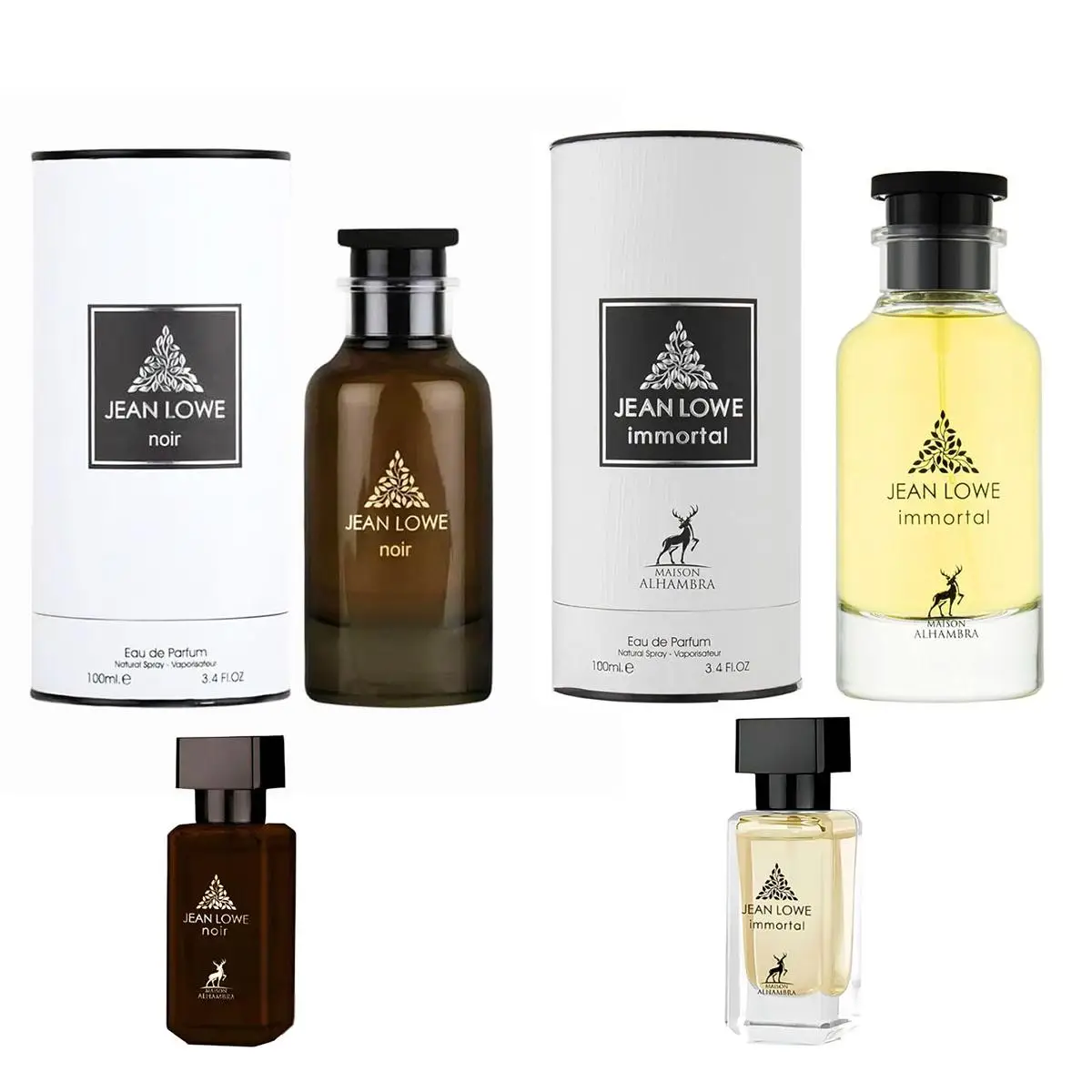 Perfume Masculino Maison Alhambra Jean Lowe Noir 100ml - Jean Lowe Immortel (Immortal) Fragancia Árabe Eau De Parfum