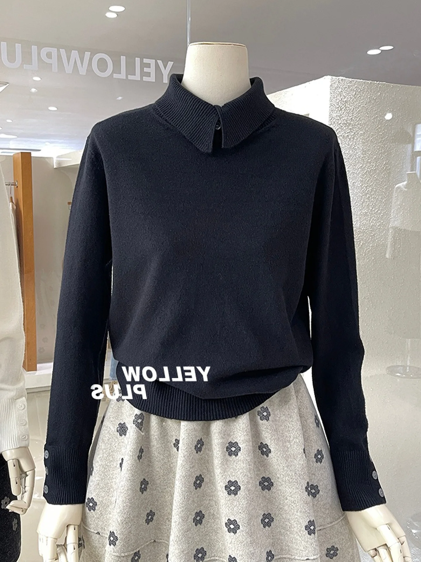 Maglieria invernale Faion Camere Lungo Sve Pendolarismo Versatile Colore puro Morbido e delicato sulla pelle Top da donna Coreano Sle Loose Fit