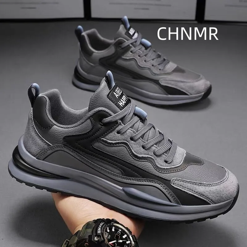 Men's Casual Shoes Round Toe Wear-Resistant Fashion Breathable Trendy All-match Comfortable Outdoor Platform Sneaker Spring Main