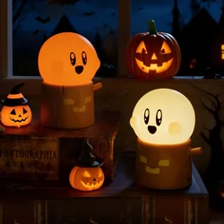 Halloween Decor Gift Ghost Flameless Candle Night Lights Creative Room Decorations Ghost Bedside LED Table Lamps Xmas Kids Gifts