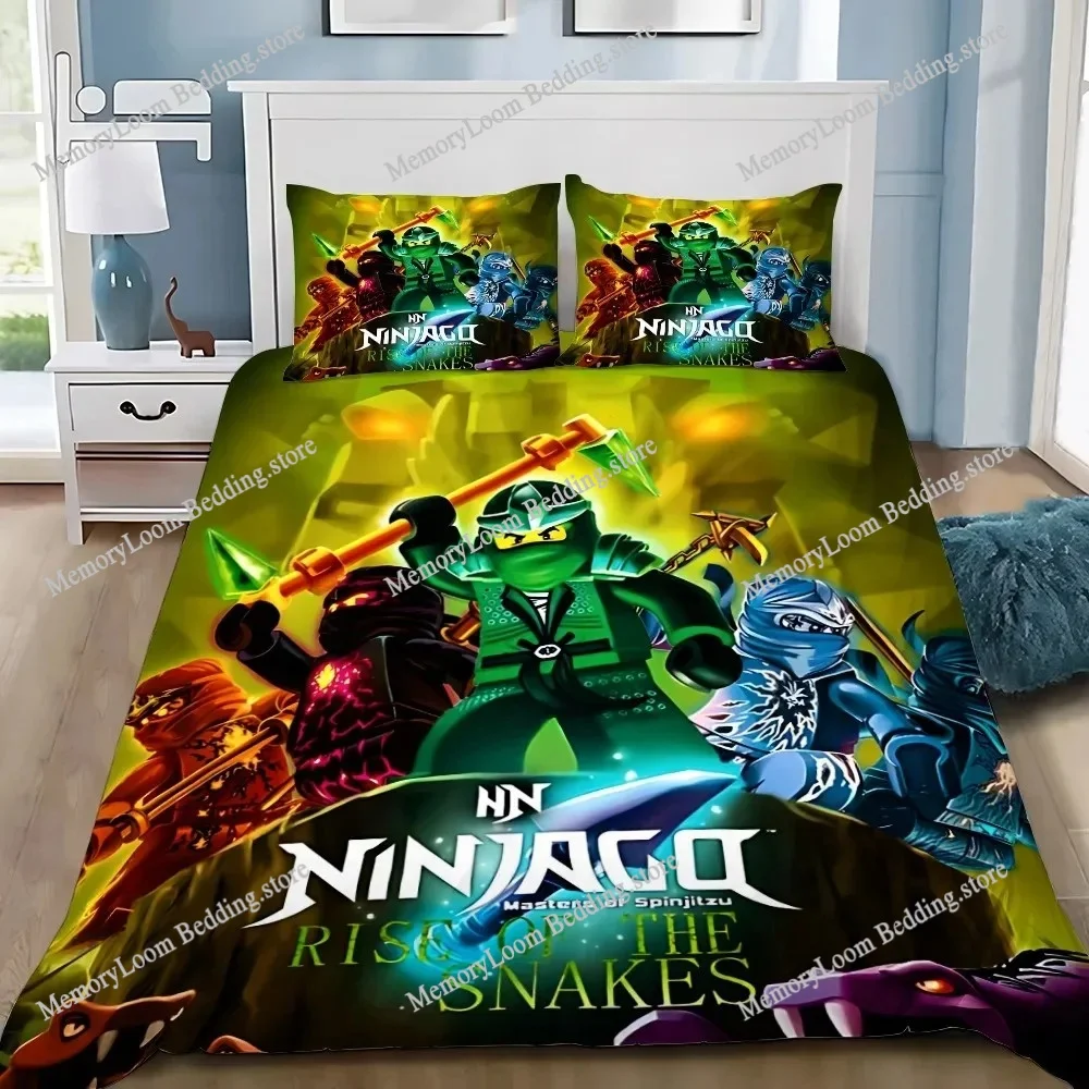 

Cartoon Game Duvet Cover N-ninjagos Pillowcase Bedding Set Adult Boy Girl Bedroom Decoration Children Gift Single Double Size