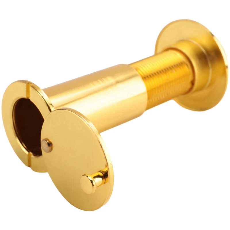 GTBL 4X 200 Degree Retractable 36-58Mm Security Door Viewer Peephole Peep Hole Spyhole + Cover, Gold