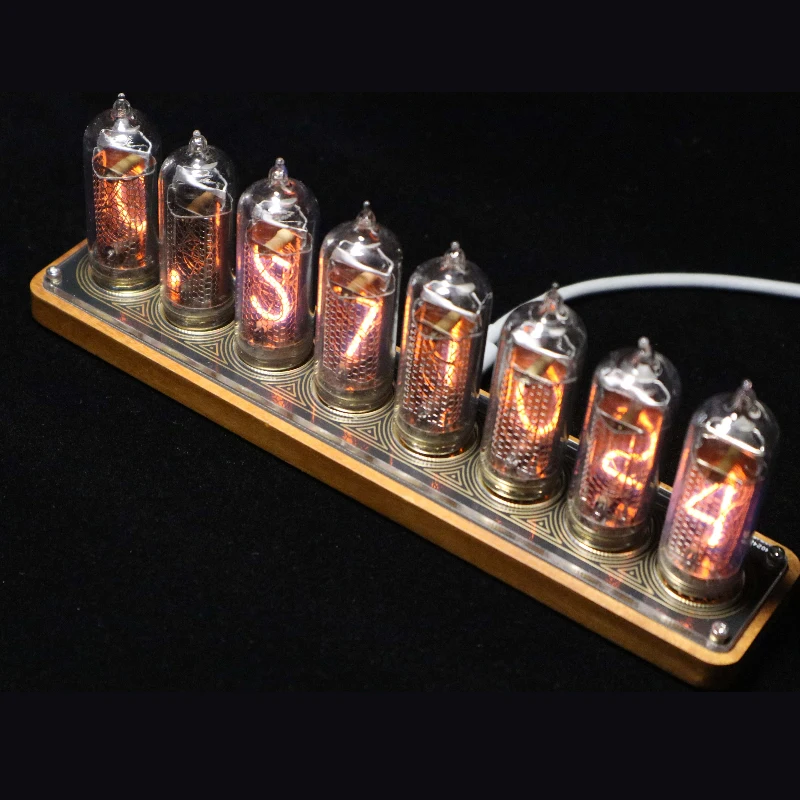 IN14 Real Nixie Tube Electronic Clock Solid Wood Nostalgic Retro IN-14 Steins;Gate Gift For Boyfriend