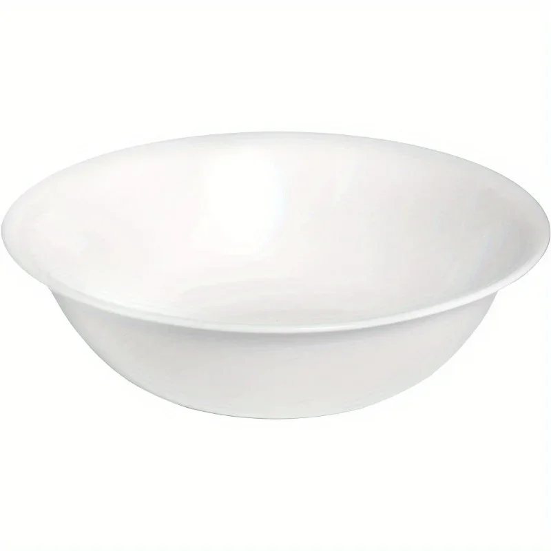 

Winter Frost White 64-ounce Glass Serving Bowls (Set of 3), ultra-lightweight, stackable bowls for easy storage