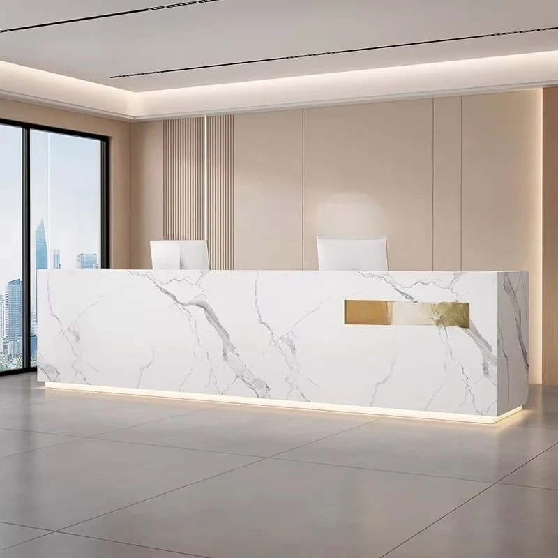 

Modern Minimalist Reception Desks Design Unique Company Executive Reception Desks Luxury Long Mostrador Commercial Furniture