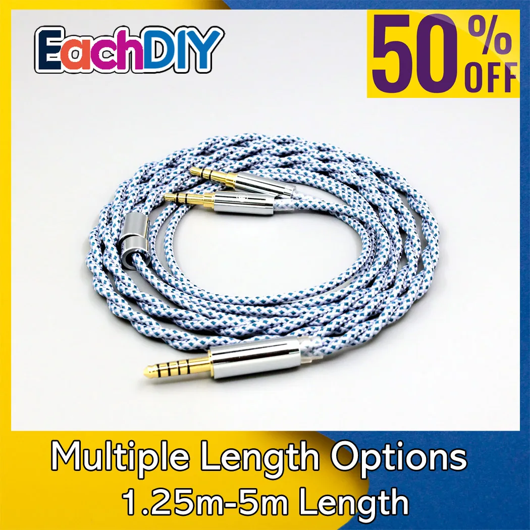 

99% чистое серебро, смешанный графеновый экранирующий кабель для наушников OCC для Onkyo A800 Philips Fidelio X3 Kennerton Jord LN008656