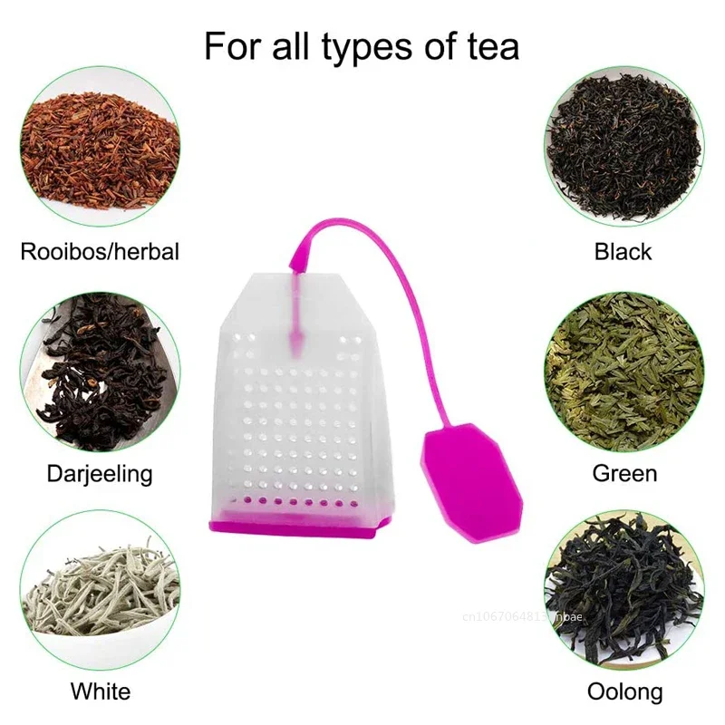 Food-grade Silicone Tea Bags Colorful Style Strainers Herbal Loose Tea Infusers Filters Scented Teaware Infusers Kitchen Tools