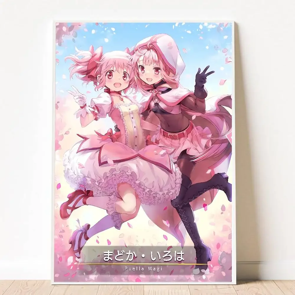 Puella Magi Madoka Magica ملصق HD ديكور المنزل لزجة جدار مقاوم للماء غرفة المعيشة المنزلي بار ديكور جمالي